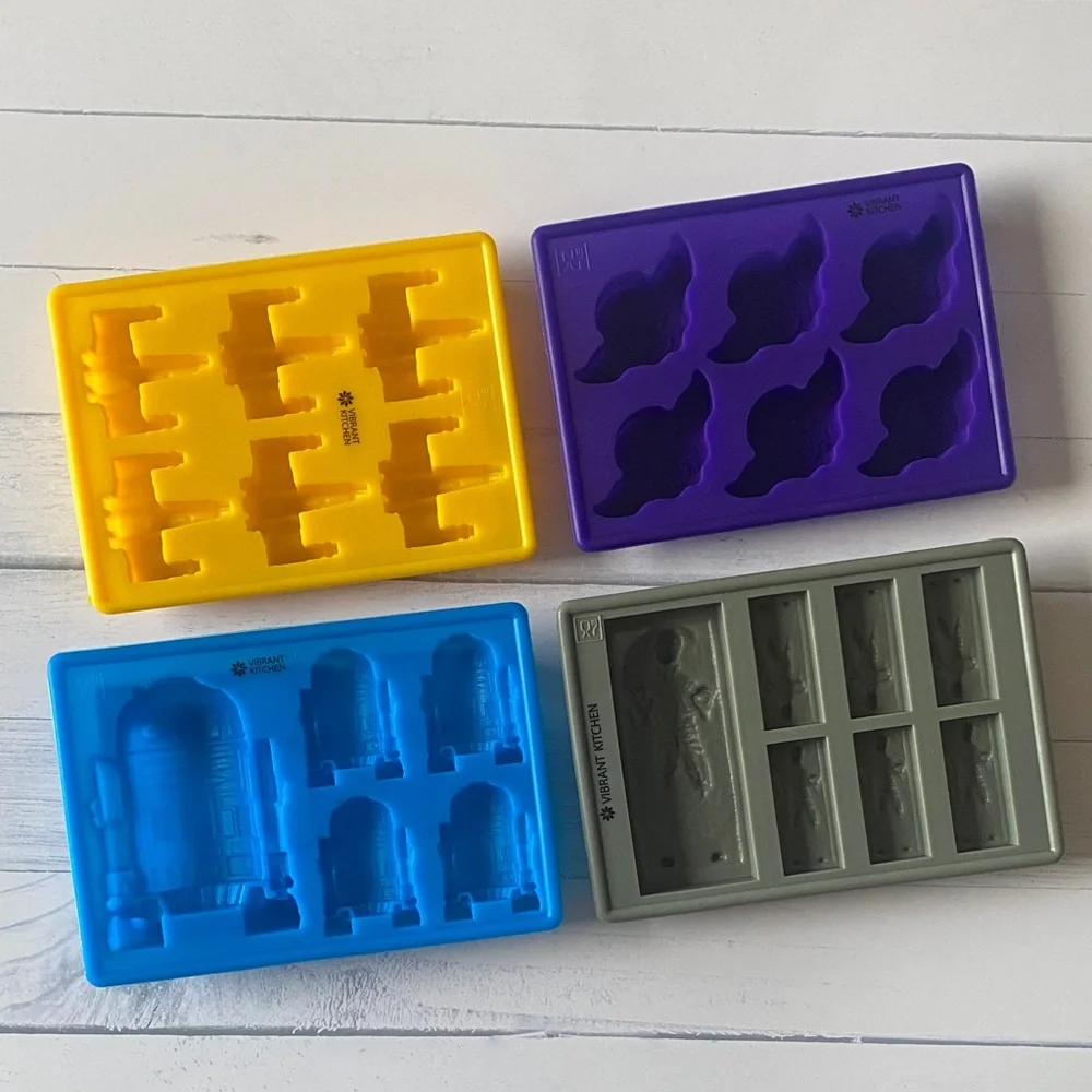 Star Wars Silicone Mold Set | Ice, Candy & Baking Trays | Han Solo, Yoda & More